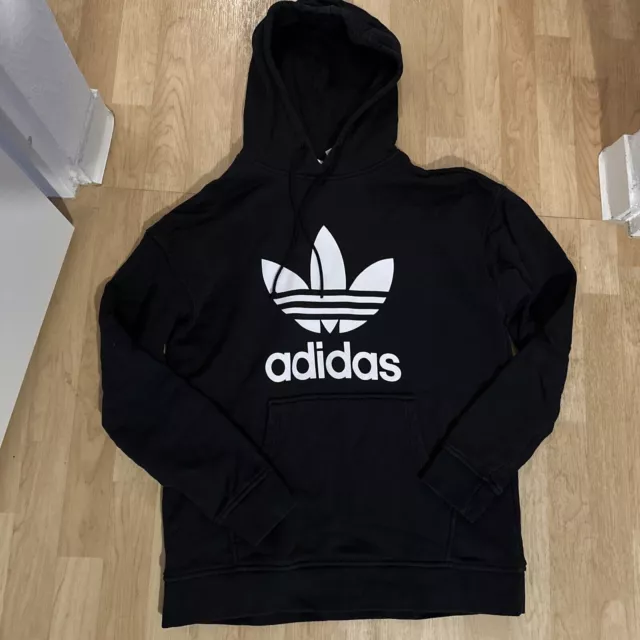 Adidas / Hoodie / Damen / Pullover / Gr.40 / schwarz / Kapuze / Frontprint