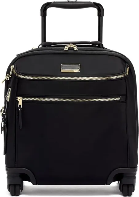 TUMI Voyageur Oxford Compact Carry On Suitcase - Luggage w wheels black w gold