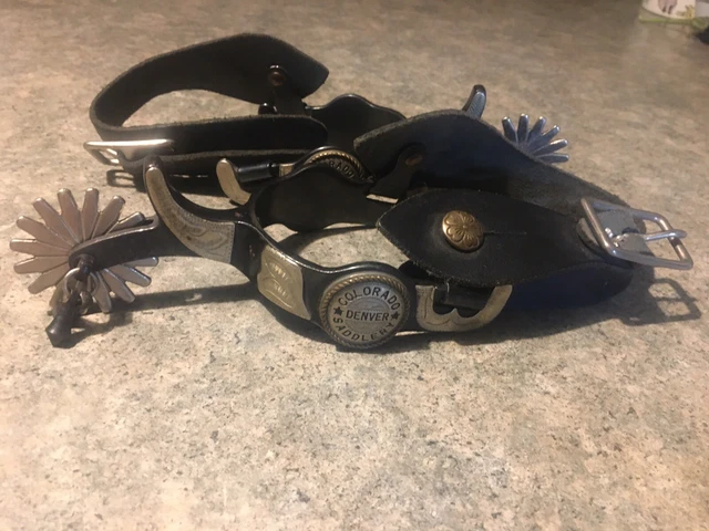 Vintage Pair Of Colorado Saddlery Spurs Denver Western