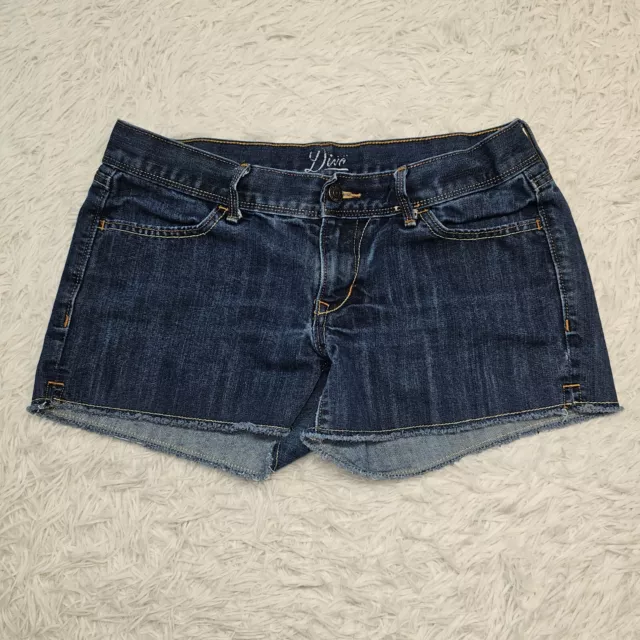 Womens Old Navy The Diva Cut-Off Stretch Denim Blue Jean Shorts Size 6