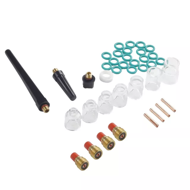 TIG Gas Lens Collet Body Cup Kit DB SR WP 9 20 25 TIG Schweissbrenner 39 Teile 3