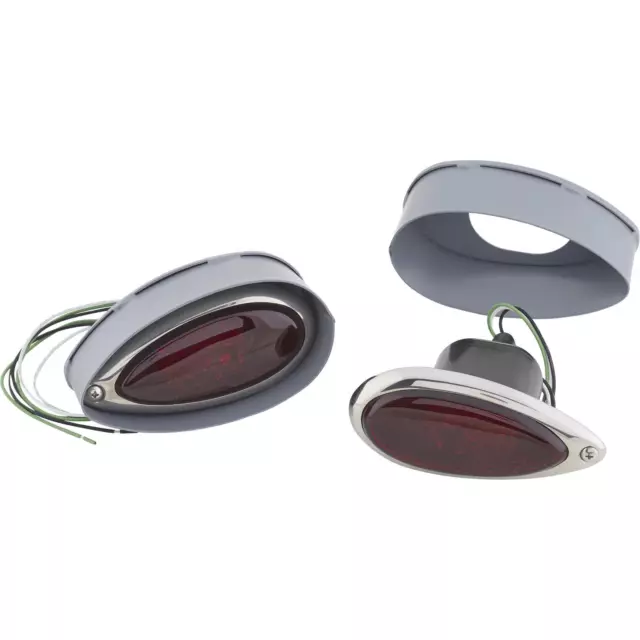 1938-1939 Ford LED Taillight Kit w/ Frenching Buckets