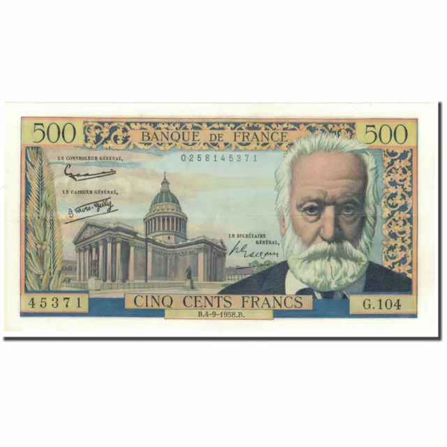 [#806005] France, 500 Francs, Victor Hugo, 1958, 1958-09-04, AU, Fayette:35.10