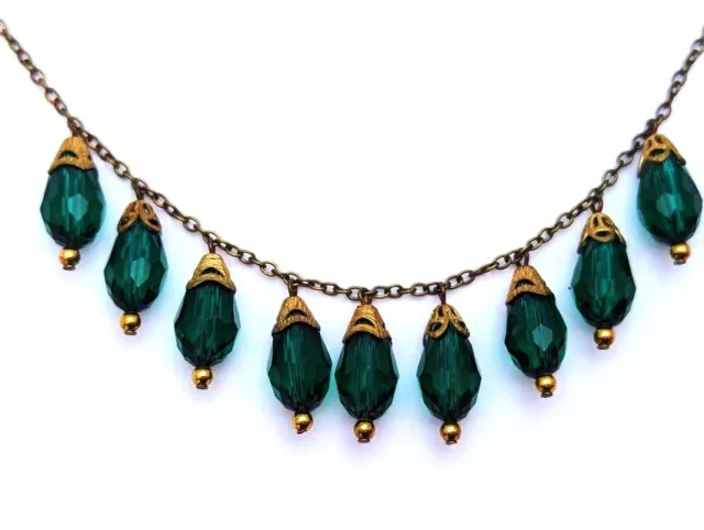 Vintage Czech Glass Beaded Necklace, 1920's, Vintage Jewelry