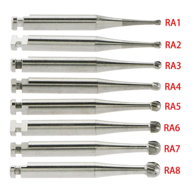 Dental Tungsten Carbide Latch Burs Round Low Speed Drills RA 1 2 3 4 5 6 7 8
