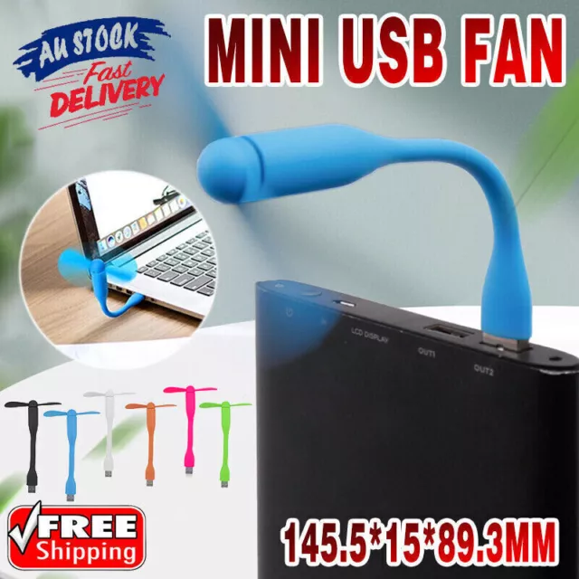 Mini USB Fan Cooling Cooler Portable Flexible Detachable for PowerBank/PC/Laptop
