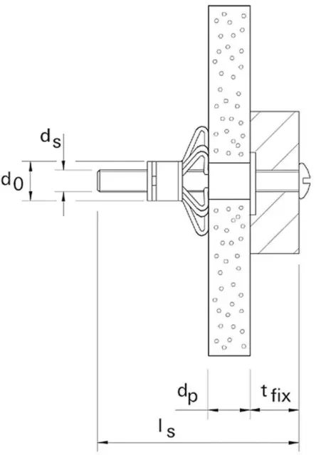 Ancoraggi a parete cava in metallo M4 x 32 mm HM-S, confezione da 50 - FISSAGGI FISCHER 3