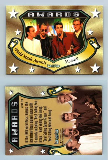 Backstreet Boys Black & Blue #3/10 Awards 2000 Winterland Trading Card