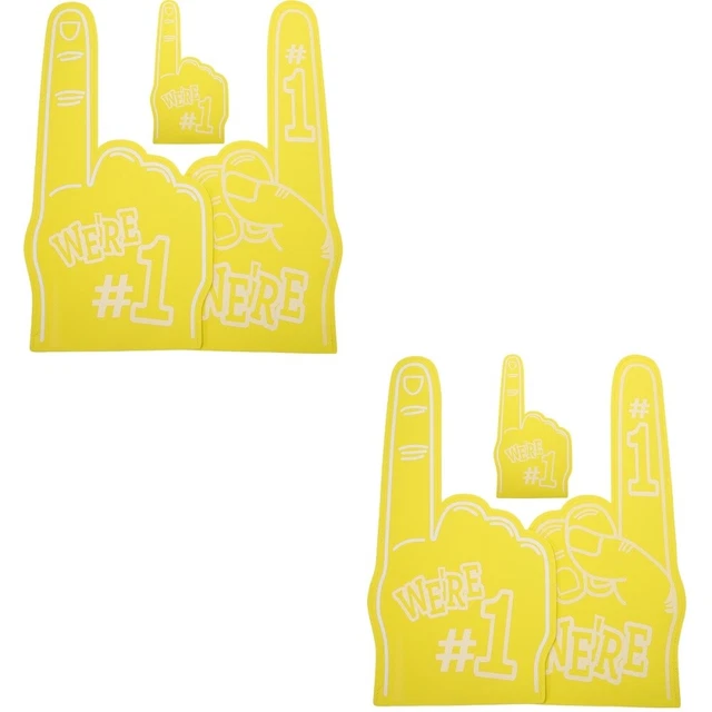 6 Pcs Foam Fingers Cheerleading Hand Sports Fan Number 1 Child Giant
