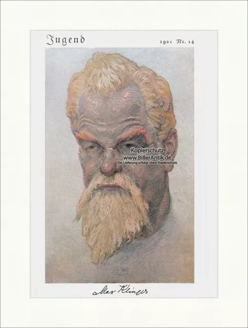 Titelseite der Nummer 14 von 1921 Albrecht Leistner Mann Portrait  Jugend 4313