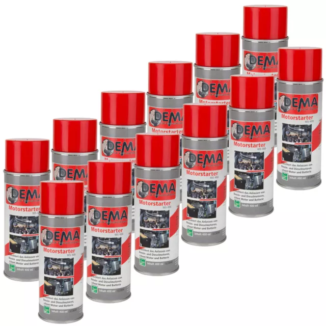 12x Motorstarter PRO á 400 ml = 4,8 Liter Starthilfespray NEU Kaltstart-Spray