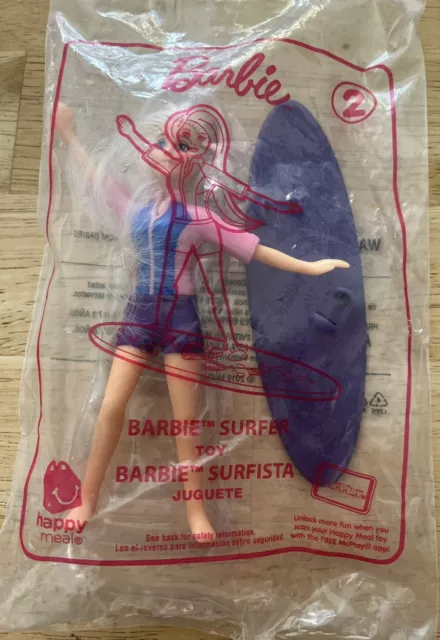 New Surfer Barbie #2 McDonald's Happy Meal Toy Doll 5” 2019