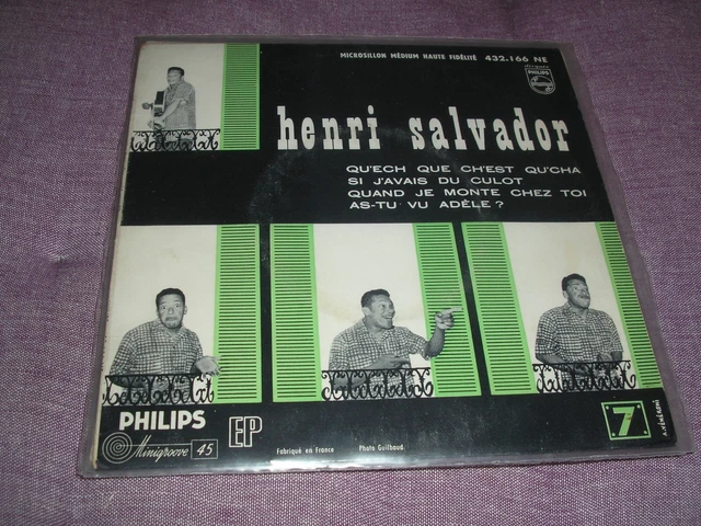 Ep Henri Salvador Tbe Pochette Et Vinyle Prix Pour 1 Ep
