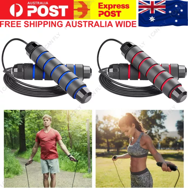 Heavy Weighted Skipping Jump Rope Sweat-proof Boxing Training Fitness DF