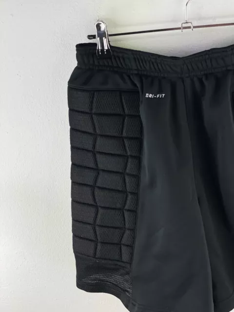Nike Dri Fit Padded Thigh Sports Shorts Boys Size XL Black Elastic Waist Soccer 3