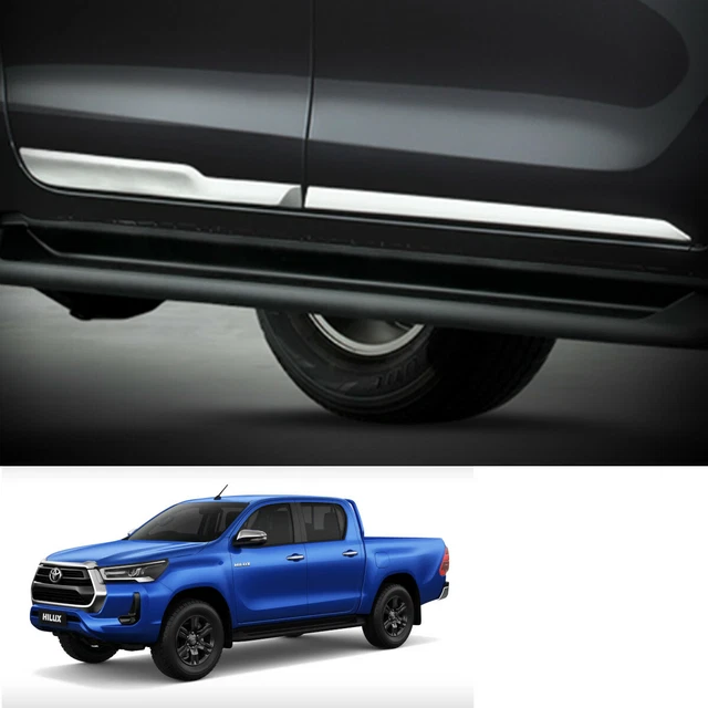 BODY SIDE MOLDING Chrome For Toyota Hilux Revo Prerunner 4 Dr 2021 2022