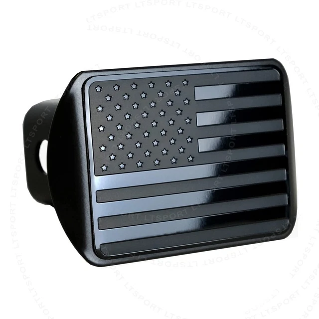Metal Tow Trailer Hitch Cover Receiver American Flag Emblem Plug fit GMC Pickup