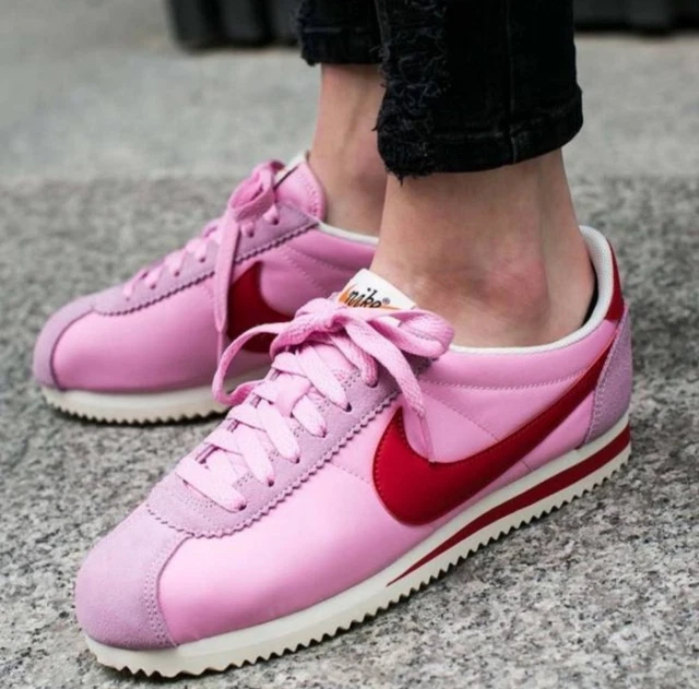 NIKE CLASSIC CORTEZ XLV Nylon Premium Red Pink White Trainers