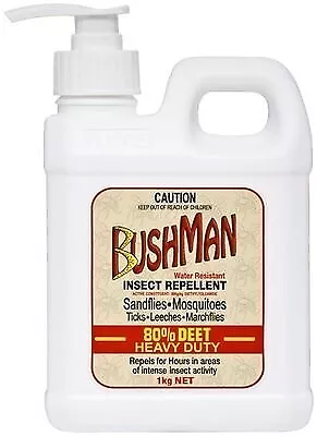 Bushman Heavy Duty Dry Gel Repellent with Deet - 1L