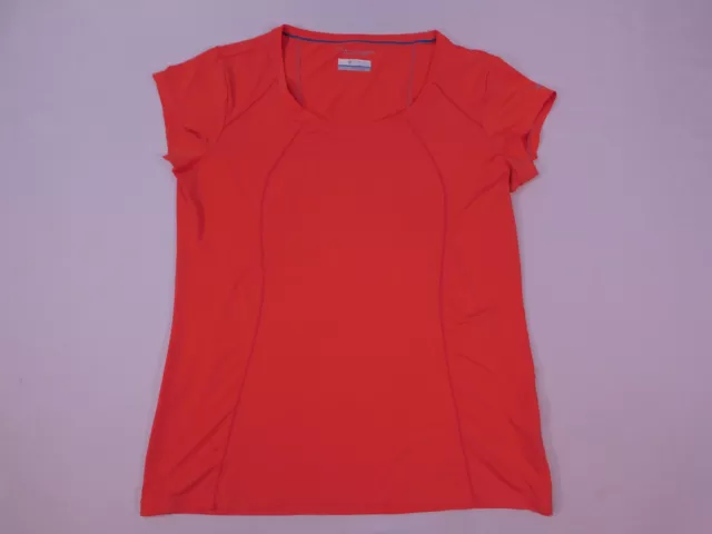 Columbia Womens Omni-Freeze Performance Short Sleeve T Shirt Size Large Orange