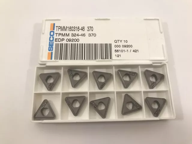 Seco Carbide Inserts TPMM160316-46 370 Qty 10