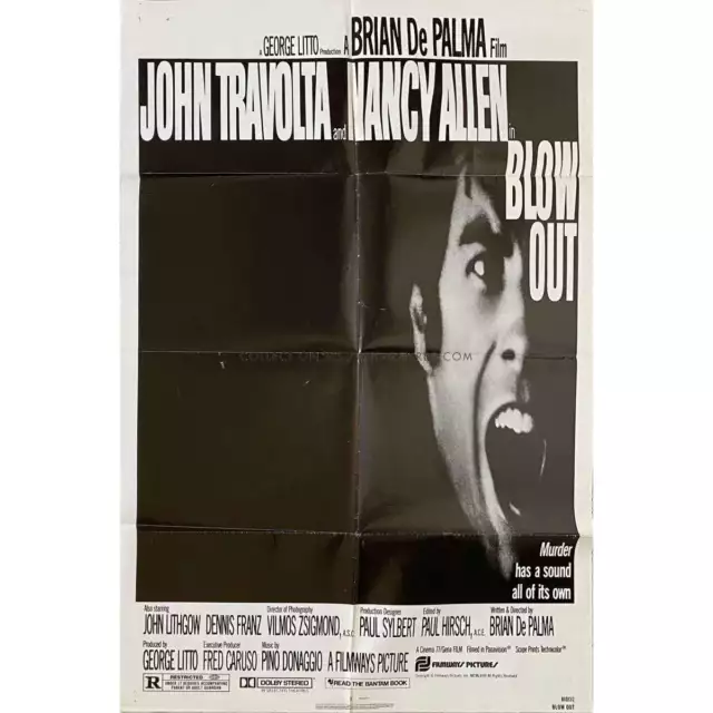 BLOW OUT Affiche de film  - 69x104 cm. - 1981 - John Travolta, Brian de Palma
