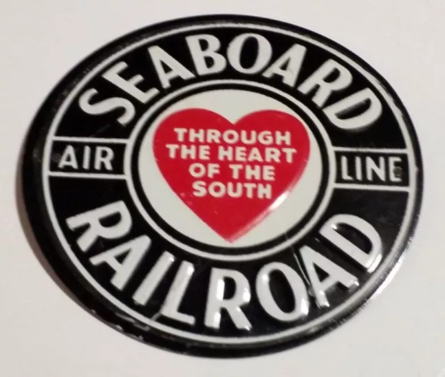 Collectible Railroadiana Seaboard Railroad Air Line Tin Plaque/ Sign Embossed