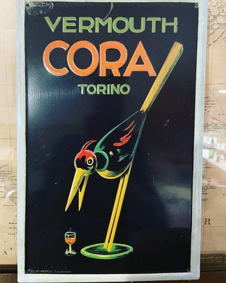 VERMOUTH AMARO CORA CANELLI PORGIRESTO PORTACENERE INIZI 900 APERITIVO DRINK BAR 