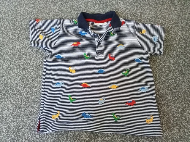 Jojo Maman Bebe Boys Striped Polo Shirt Age 5-6 4-5