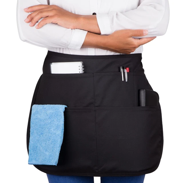 Waterproof Server's Apron with 5 Pockets & Speed Buckle Closure - ...