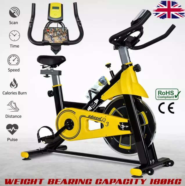 Exercise Bike Cardio Cycle Indoor Training LCD Screen 10KG Flywheel Fitness Gym
