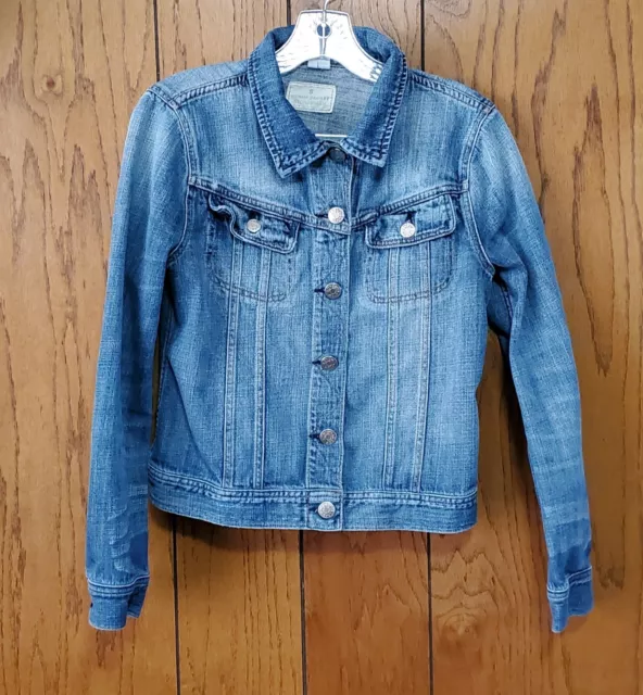 J.Crew Women's Size Small Blue Stone Wash Denim Classic Jean Jacket