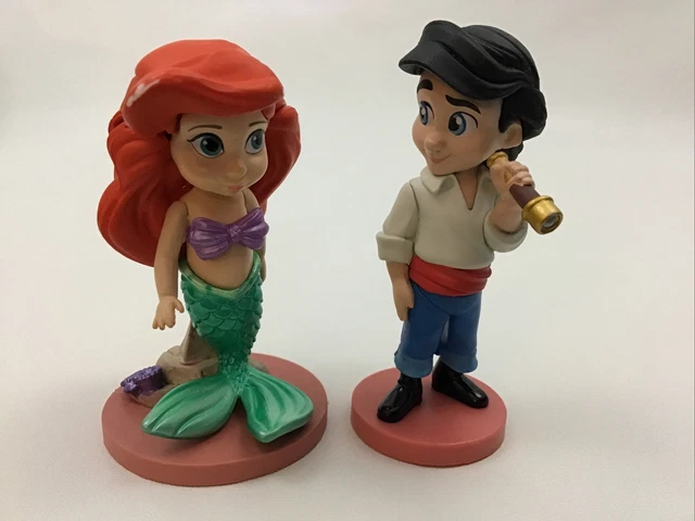 Disney Animators Collection Deluxe Figures Toddler Ariel Eric 3” Disney Princess