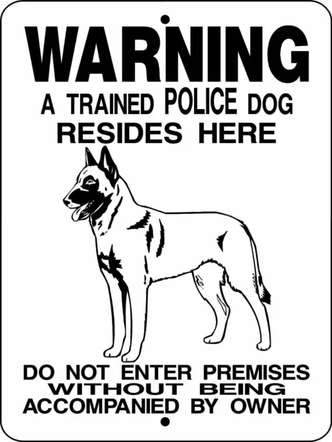 0312 Belgian Malinois 9"x12" Aluminum Sign