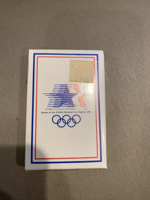 Vintage 1984 LOS ANGELES OLYMPICS Playing Cards SEALED UNOPENED Stars in Motion