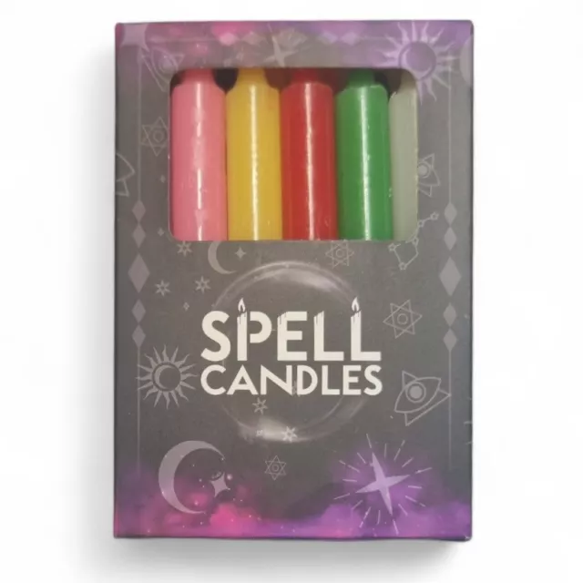 Spell Candles Chime Wish Mini Ritual Candles - Assorted Colours 12 pack