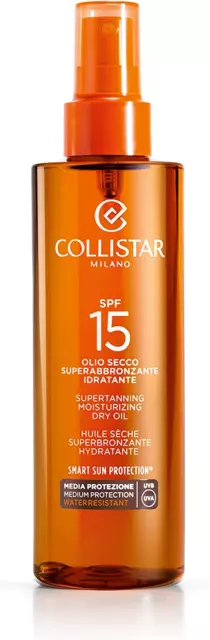 Olio Secco Superabbronzante Idratante SPF 15 Spray per Viso Corpo Capelli 200 ml