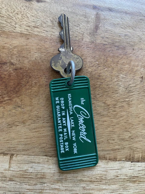 " The Concord " Hotel Motel Room Key Fob & Key Kiamesha Lake New York  RARE