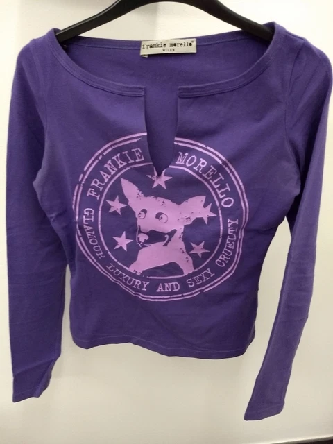 T-shirt Frankie Morello tg S color viola con stampa