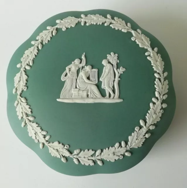 Wedgwood Bleu Sarcelle Vert - Boîte à Bijoux - Groupe Avec Cage