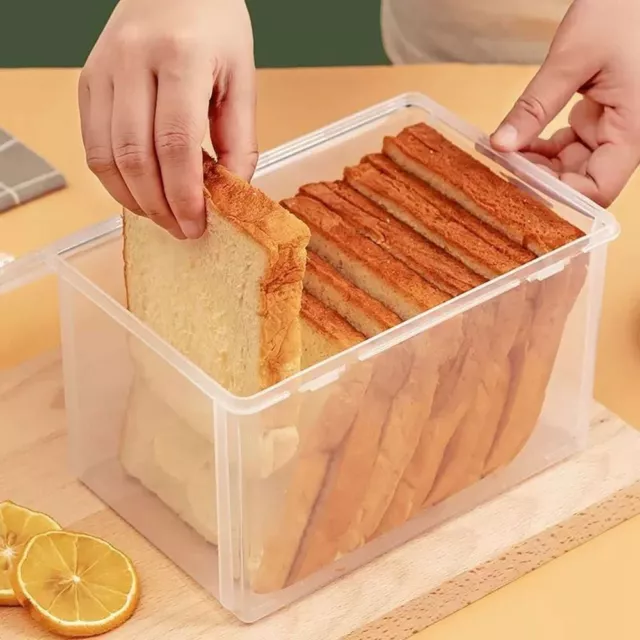 Airtight Toast with lid Cake Storage Bin Bread Box Bread Container Storage Box