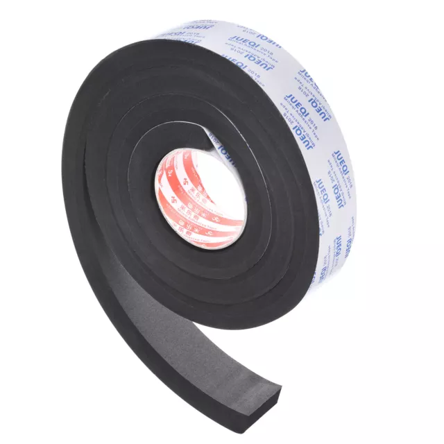 1-9/16"W x 3/4"T x 6.6Ft Self-Adhesive EVA Insulation Foam Tape, Black