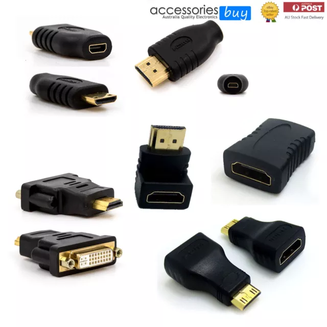 Micro Mini HDMI Male To HDMI Female DVI Adapter Converter Connector Tablet PC TV