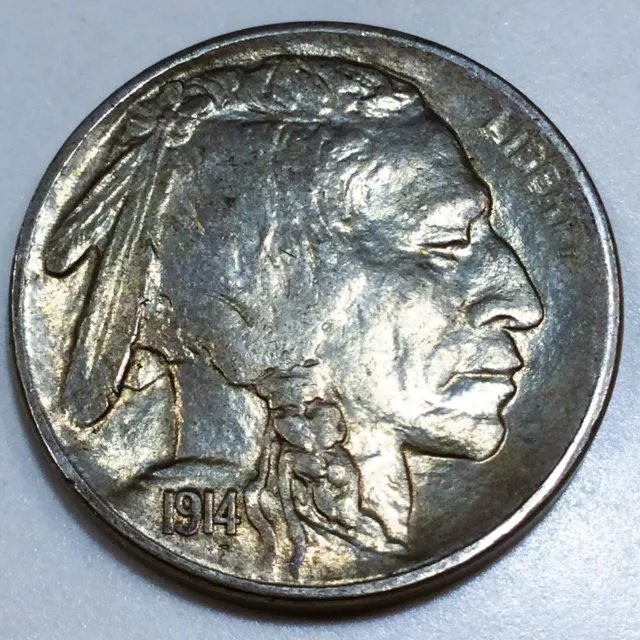 1914-S Buffalo Nickel Beautiful High Grade Coin Rare Date Full Horn