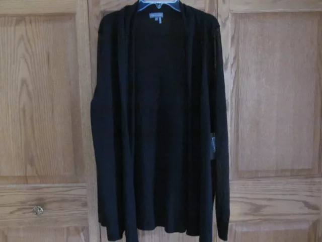 Vince Camuto NWT XL Black Open Cardigan with Sheer Arms Pretty Staple in Closet