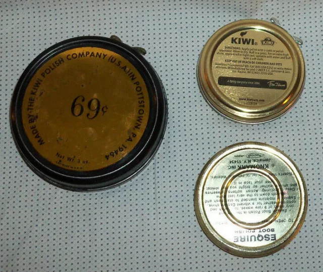 KIWI NEUTRAL SHOE Polish & 2 Vintage 1970s Tins $7.00 - PicClick