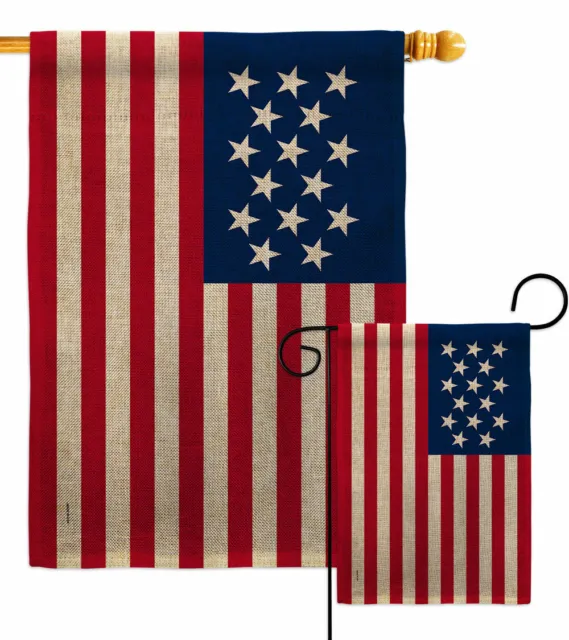 United States 1795-1818 Burlap Garden Flag Americana Old Glory Yard House Banner