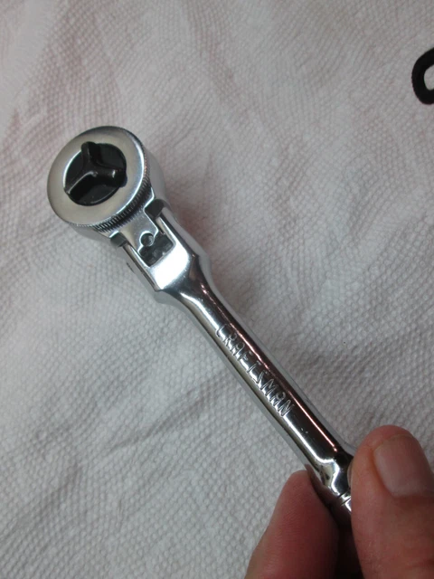 Rueda de pulgar de trinquete de cabeza flexible rechonchera Craftsman 3/8" ~ EXCELENTE ESTADO ~