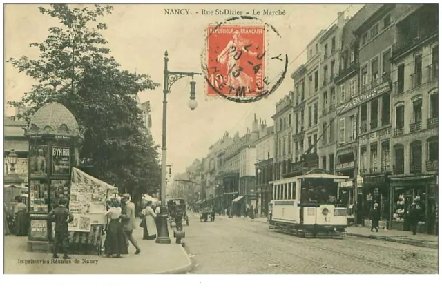 54 . n°36845.nancy.rue st dizier.le marché.tramway