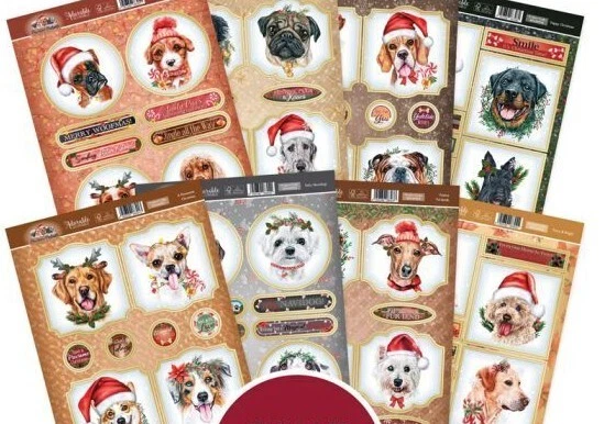 HUNKYDORY CHRISTMAS PAWSOME Portraits Topper sheets - SEE OPTIONS £1.99